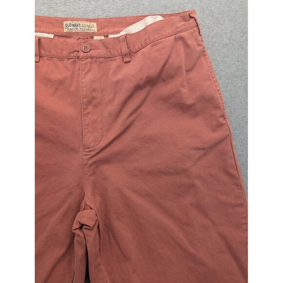 VTG Old Navy Pants Mens 38x30 Rust Red Khakis Chino Cotton Straight Casual Twill - Picture 3 of 12